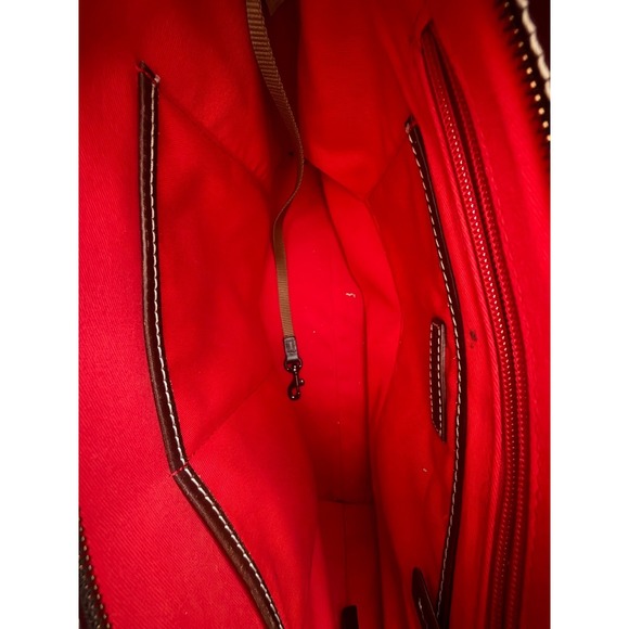 Dooney & Bourke Lexington Shopper Tote Bag Womens Burgundy Pebble Grain Leather - Picture 10 of 10